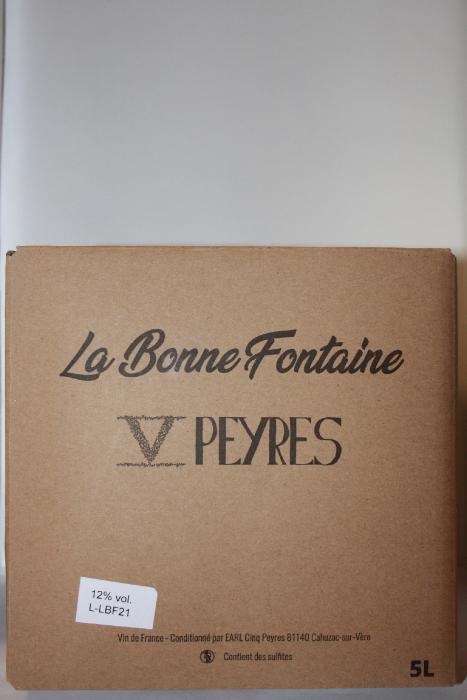 Domaine V Peyres - La Bonne Fontaine - BIB Rouge 5L